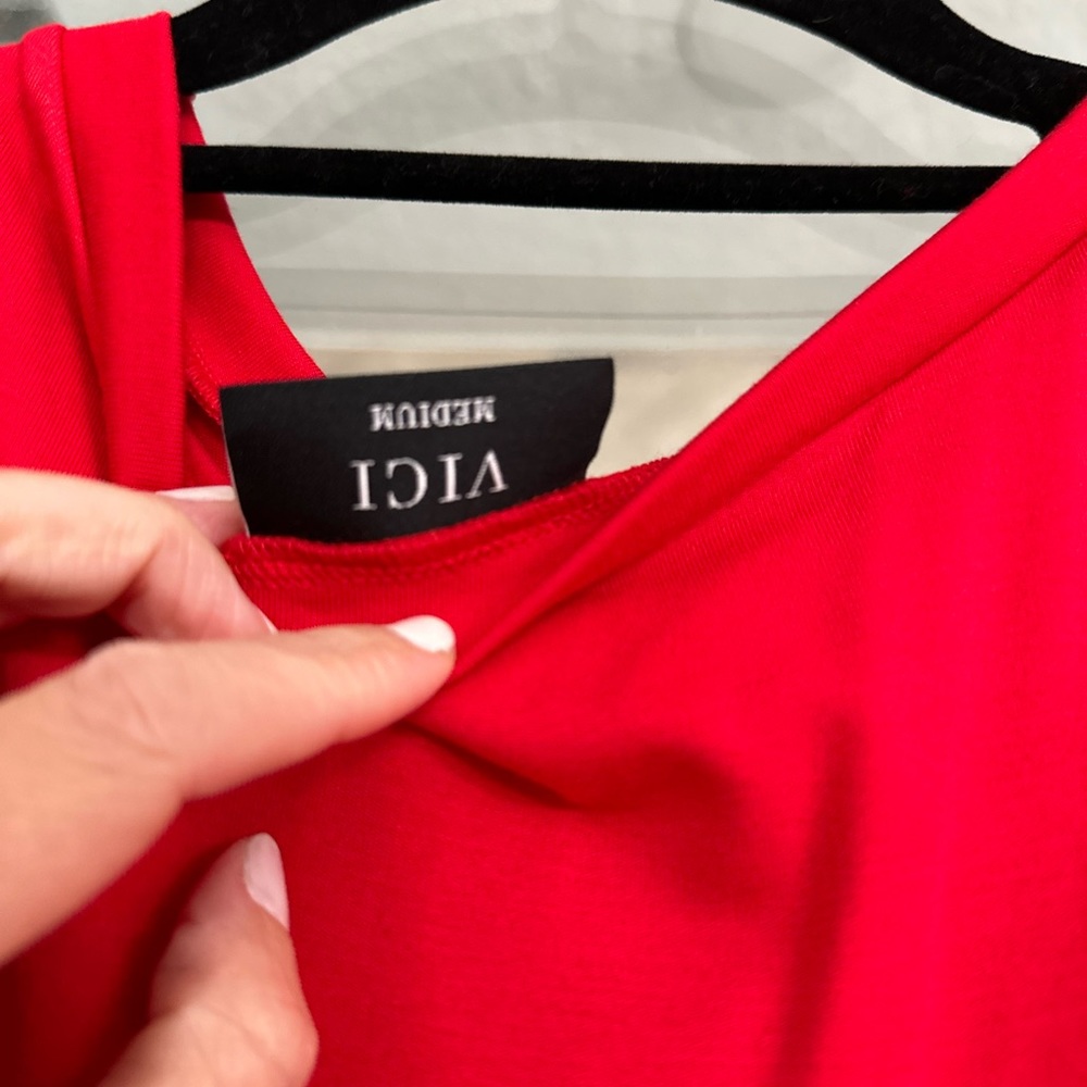 VICI red midi dress